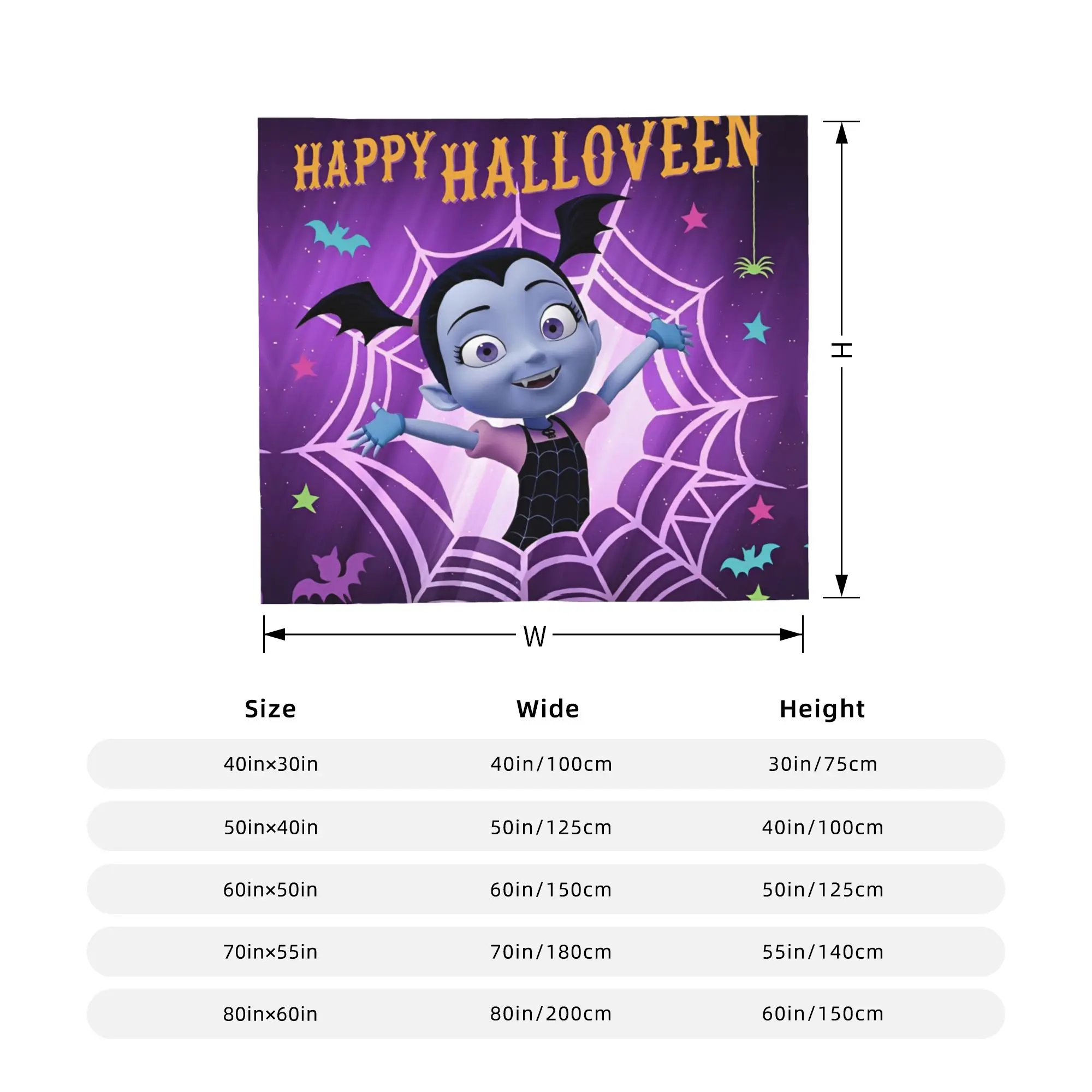 بطانية مصاص الدماء للمراهقين من vampirina بطانيات رمي ناعمة مريحة للأريكة مقاس 50 × 60 بوصة مفرش سرير متعدد المقاسات #4