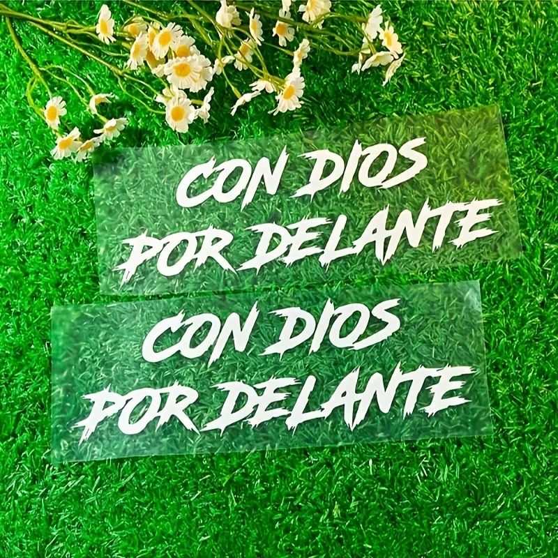 1PC الله في الجبهة دراجة نارية ملصق الديكور موضوع ديني، لجسم الدراجة النارية، خزان الوقود، سيارة الديكور