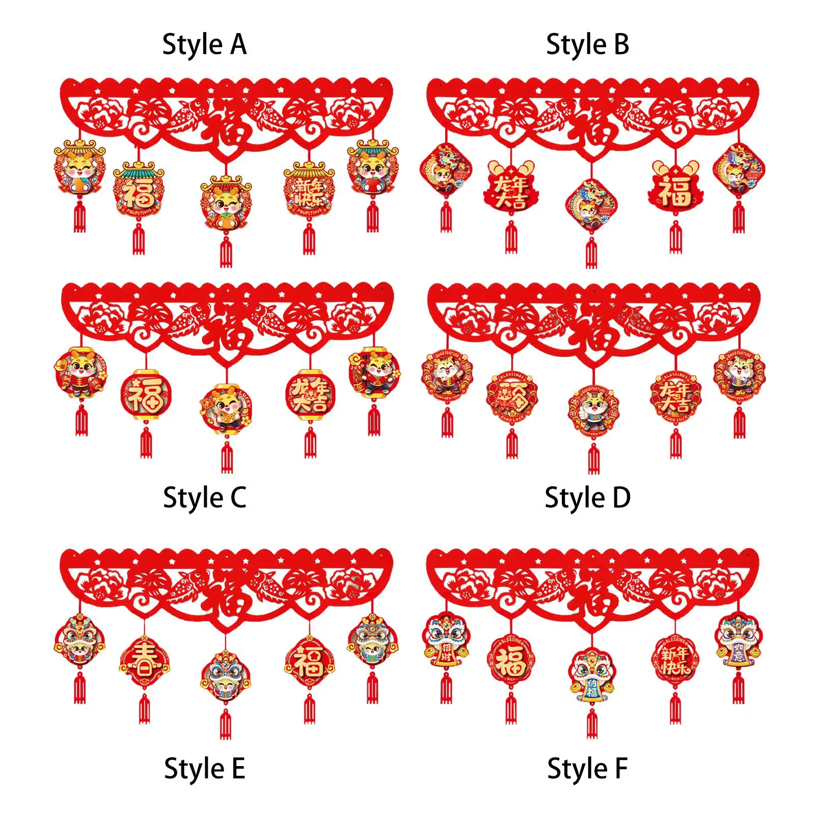 Chinese New Year Decoration Door Curtain Decoration Spring Festival Decor Home Decor for Outdoor