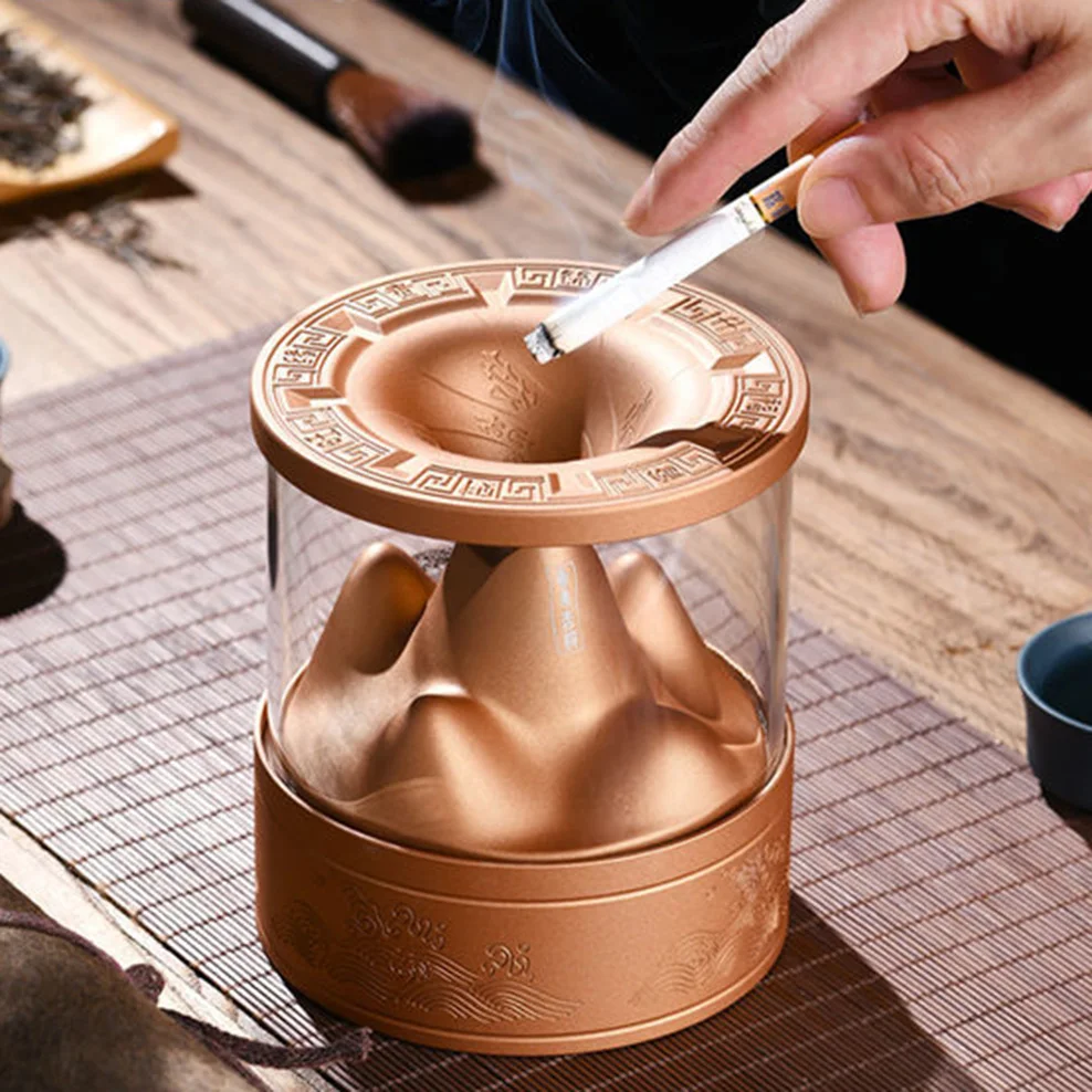new-five-elements-cylinder-ashtray-aluminum-alloy-anti-fly-ash-with-cover-ashtray-high-end-gifts-office-living-room-decoration