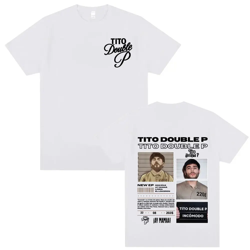 تيتو مزدوج P Ay Mama Tour 2025 ألبوم تي شيرت الرجال الملابس خمر الاتجاه الكلاسيكي تي شيرت للجنسين قصيرة الأكمام المتضخم تي شيرت #3