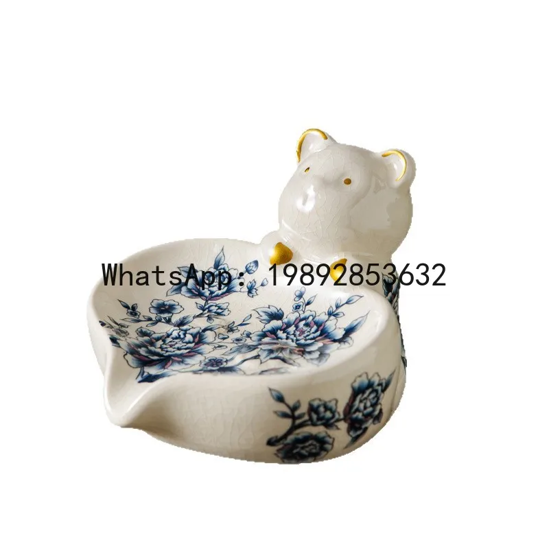 LYY Retro ceramic soap dish - premium soap holder with drainage - stylish bathroom soap tray - high-end aesthetics