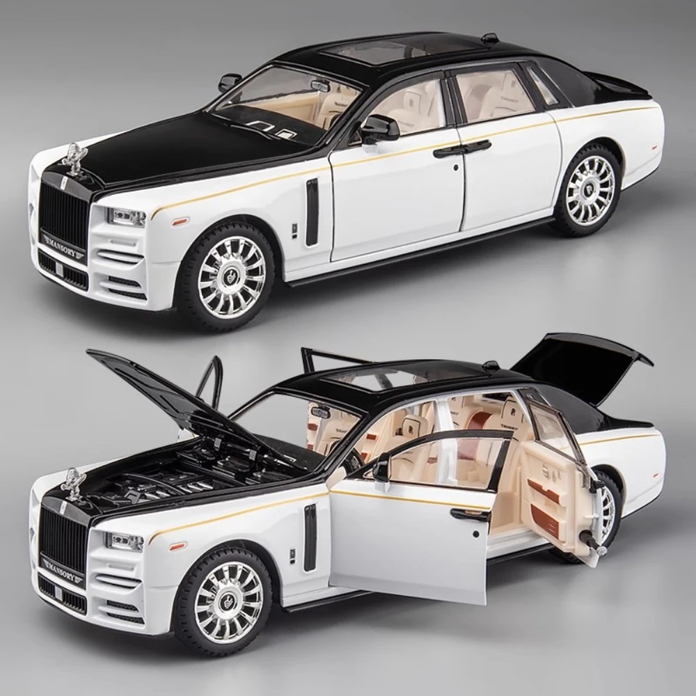 

1:24 Rolls-Royce Phantom Mansory Spectre модель автомобиля игрушка сплав корпус резиновая шина амортизирующие модели транспортных средств игрушки подарок на день рождения