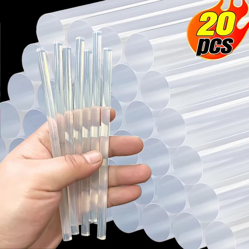 

20-1PCS Mini Hot Melt Glue Sticks Transparent Heat Pistol Glue Strip Strong Adhesive For Repairing Household DIY Craft Supplies