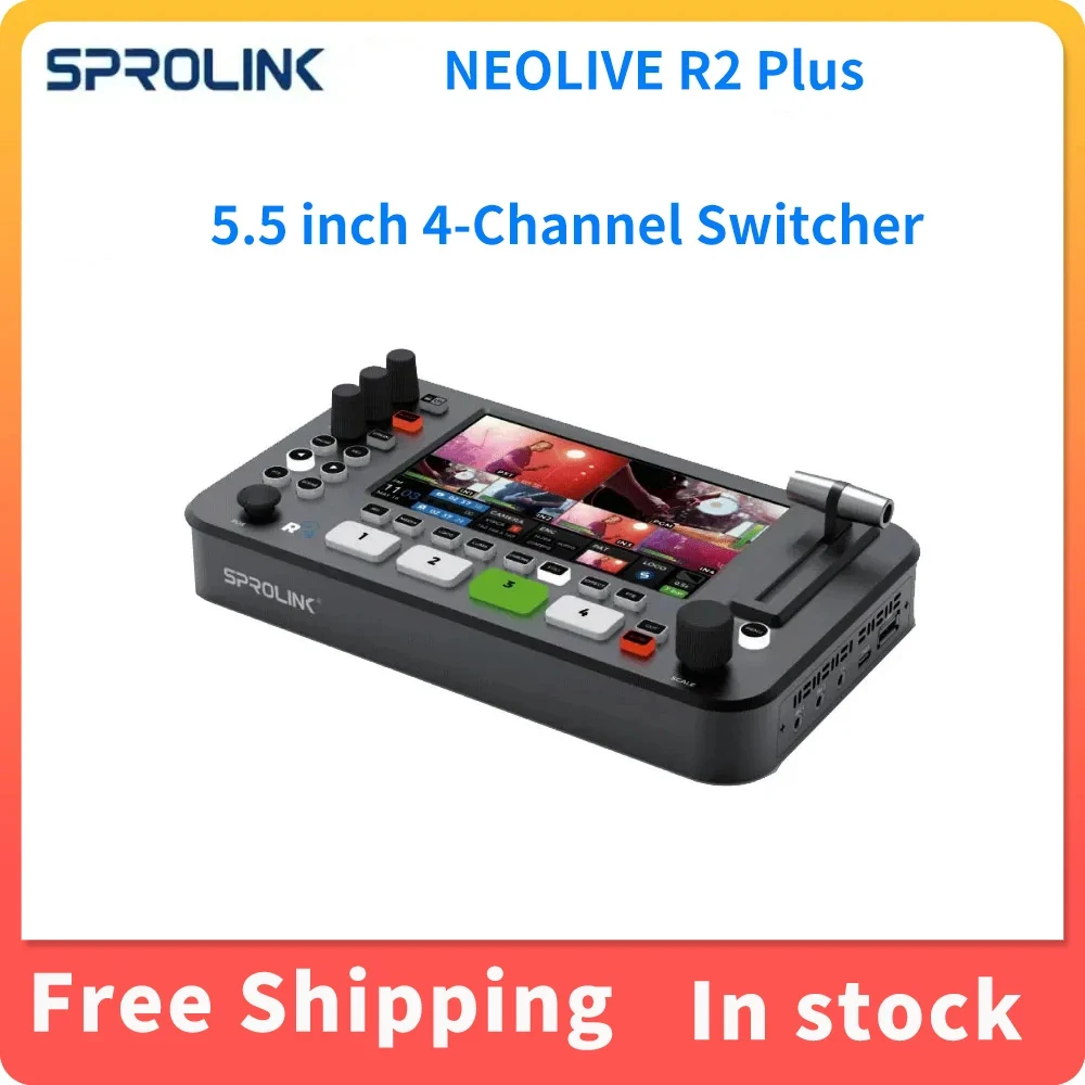 SPROLINK NEOLIVE R2 Plus 4-Channel Multi-Cameras 4x HDMI-Compatible Inputs Mixer Live Broadcasting Switcher