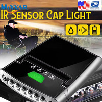 ZK40 Dropshipping Lightweight Rechargeable Waterproof Headlamp LED Clip on Cap Light Portable Hands-Free Induction Hat Lights