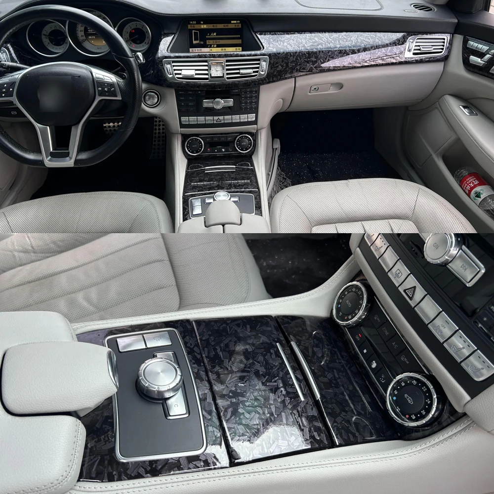 

Для Mercedes Benz CLS W218 2012-2017 автомобильный Стайлинг из углеродного волокна салона автомобиля центральная консоль цветная молдинговая наклейка наклейки детали