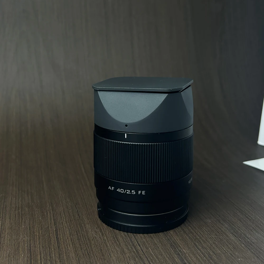 Tudung Lensa Persegi Kamera untuk VILTROX AF 40Mm F2.5 FE Dudukan Resin Persegi Pengganti Tutup Lensa Tudung Lensa