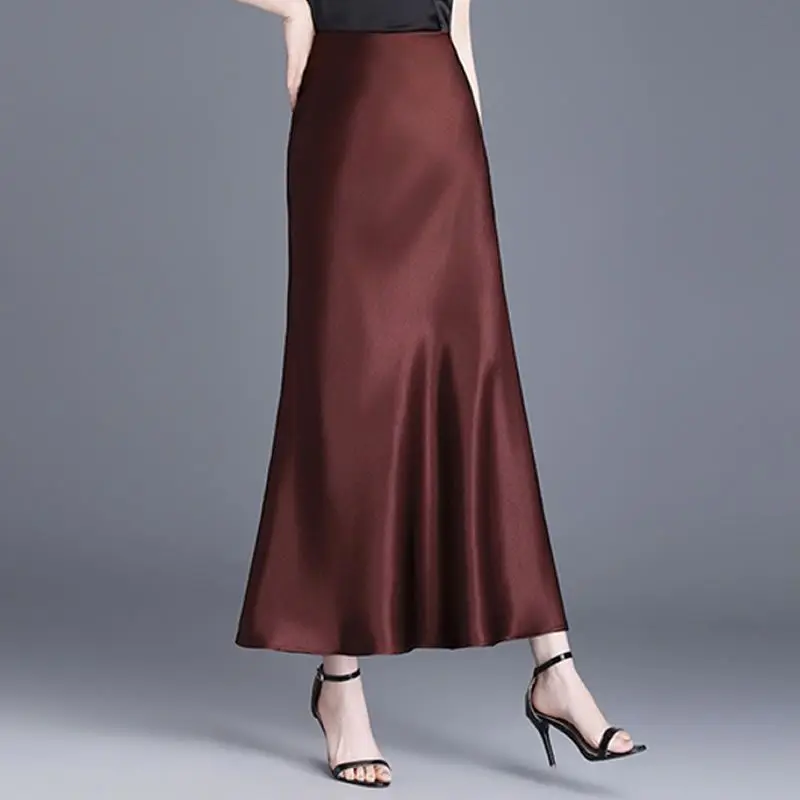 フィッシュテール レディース 春新作 ハイウエスト スリム ミドル丈 ストレート ヒップハグ ロングスカート