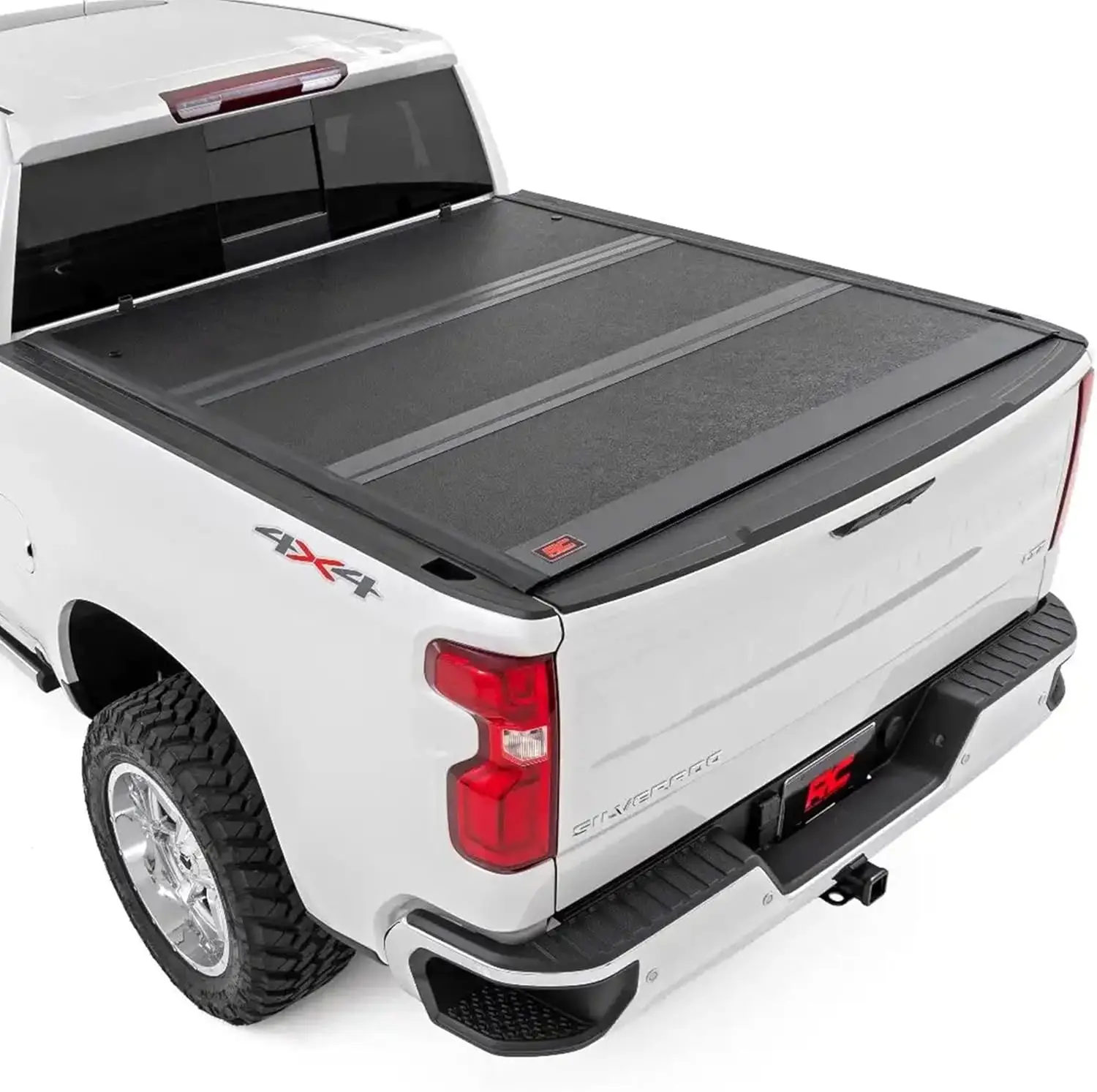 Hard Tri-Fold Truck Bed Tonneau Cover for Chevy Silverado & GMC Sierra 1500 (2019-2025) - Low-Profile Aluminum Folding Bed Cover