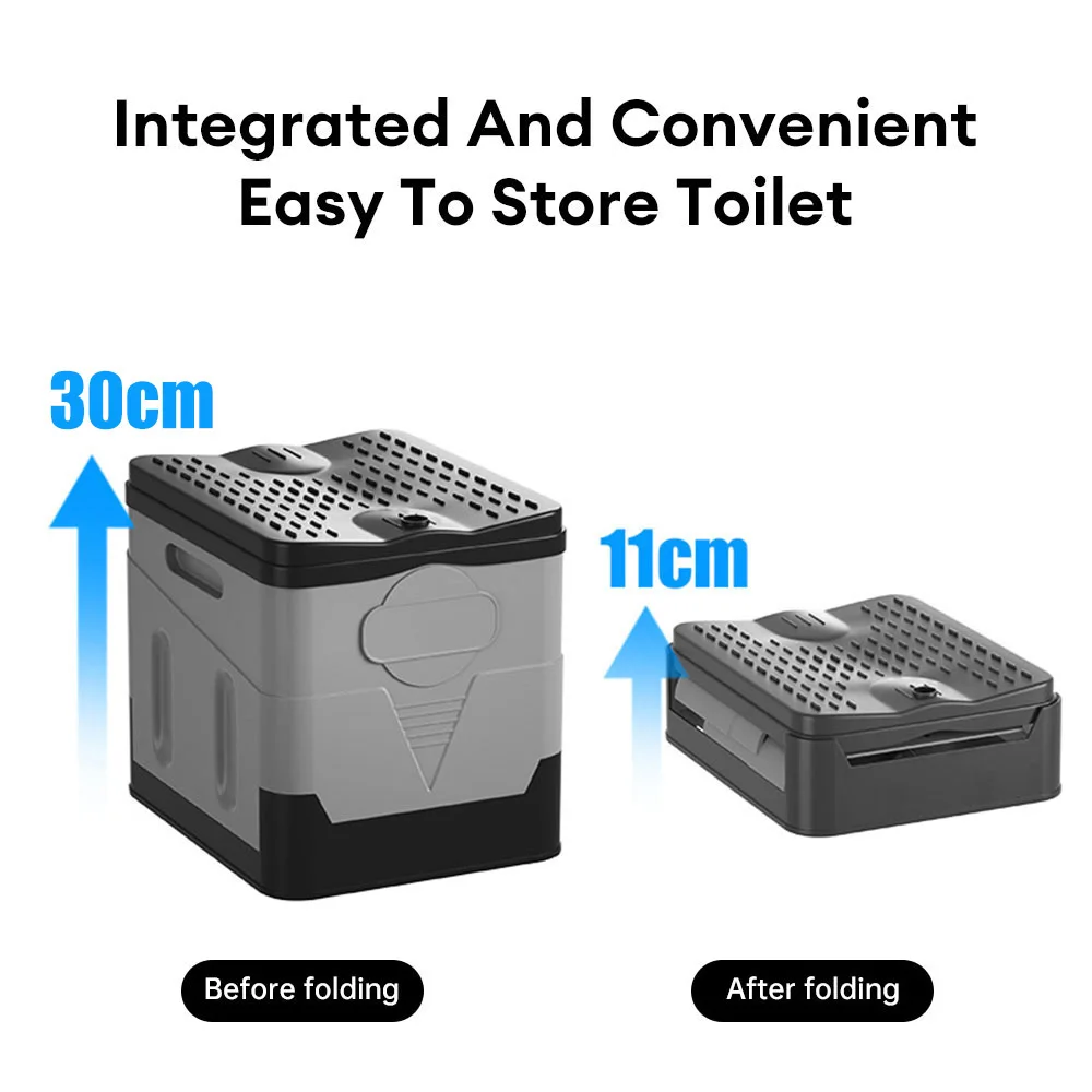 Imagem -04 - Potty Dobrável Portátil para Acampamento ao ar Livre Adultos e Crianças Design da Capa Assento Reutilizável Piquenique Carro Viagem