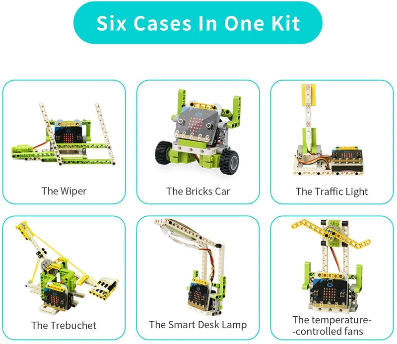 6 IN 1 Ring:bit Bricks Pack : Lego compatible building and coding kit for micro:bit （without micro:bit board）