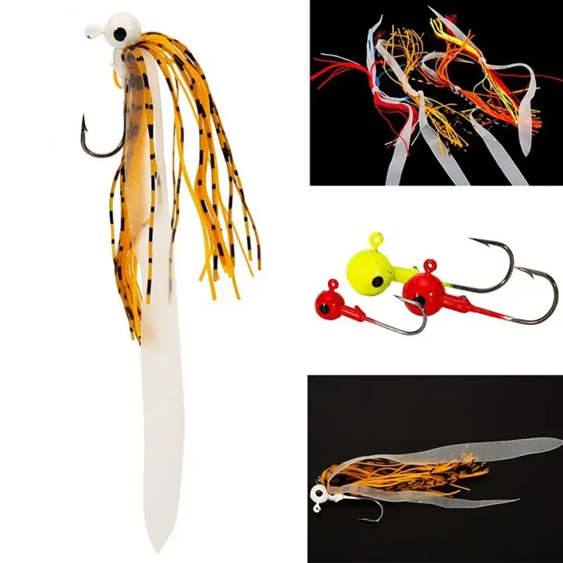 Señuelos de pesca 7g 10g 14g cabeza de plantilla de silicona falda barba mosca goma nadar lubina anzuelo cebo Isca Artificial Para accesorios de pesca