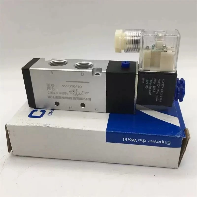 Zhejiang Chint solenoid valve two-position five-way directional valve 4V310-10 voltage DC24V 220V
