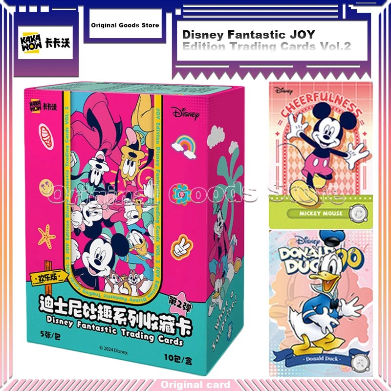 

Оригинальные коллекционные карточки KAKAWOW Disney Fantastic JOY Edition Vol.2, натуральная коллекционная карточка мультфильмов, подарки для детей