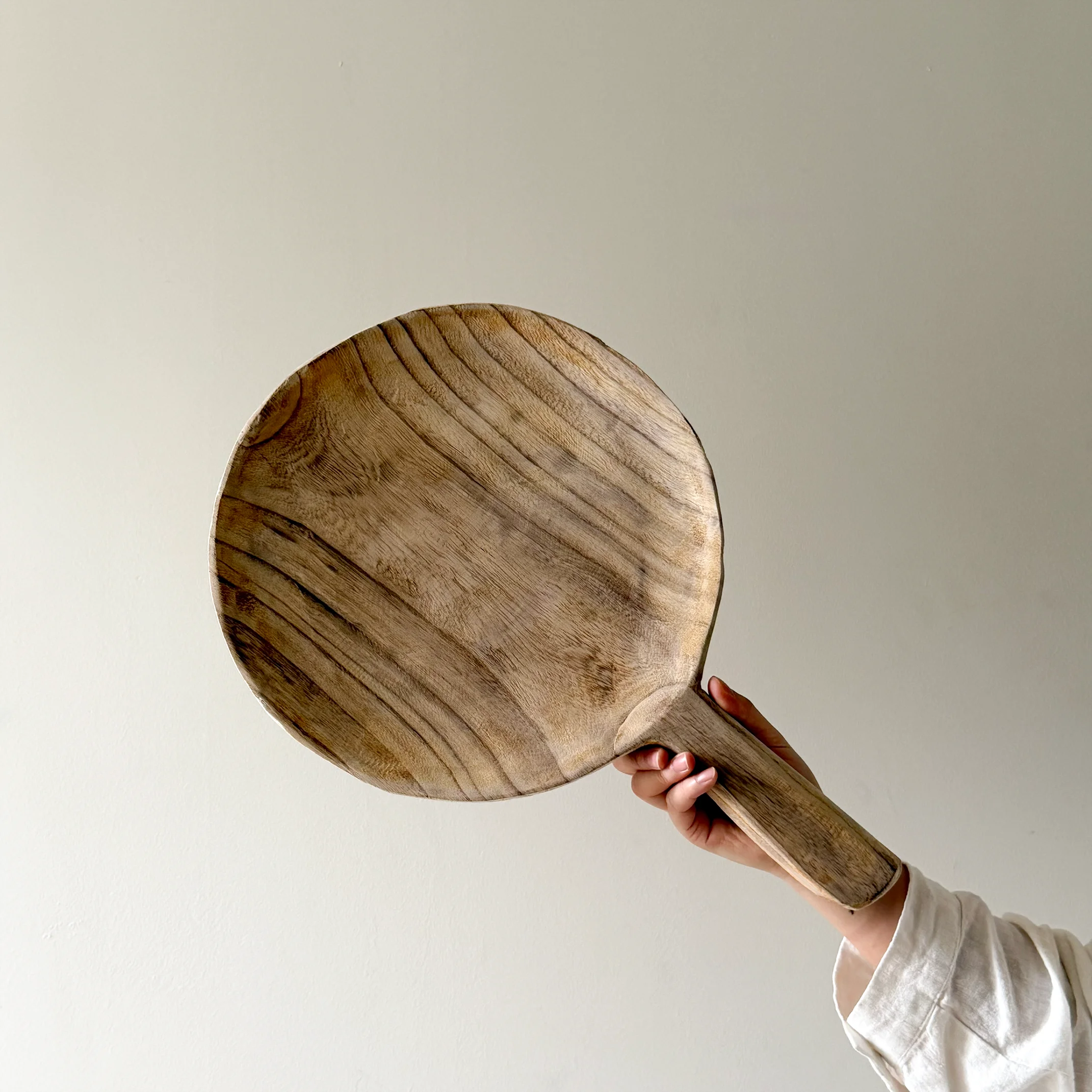 Wabi Sandy Wind Log Color Handle Wooden Tray Three Ears Art High Value  Scented Candle Tray Bread Tray  jewelry dish