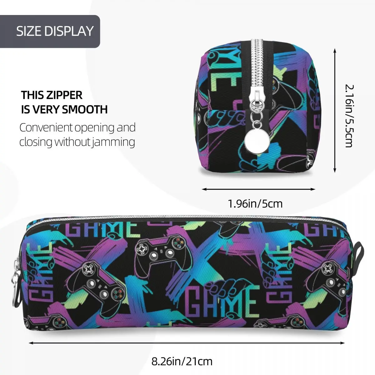 비디오 게임 게임 컨트롤러 연필 케이스 패션 펜 홀더 가방 소녀 소년 대용량 학교 용품 화장품 연필 케이스