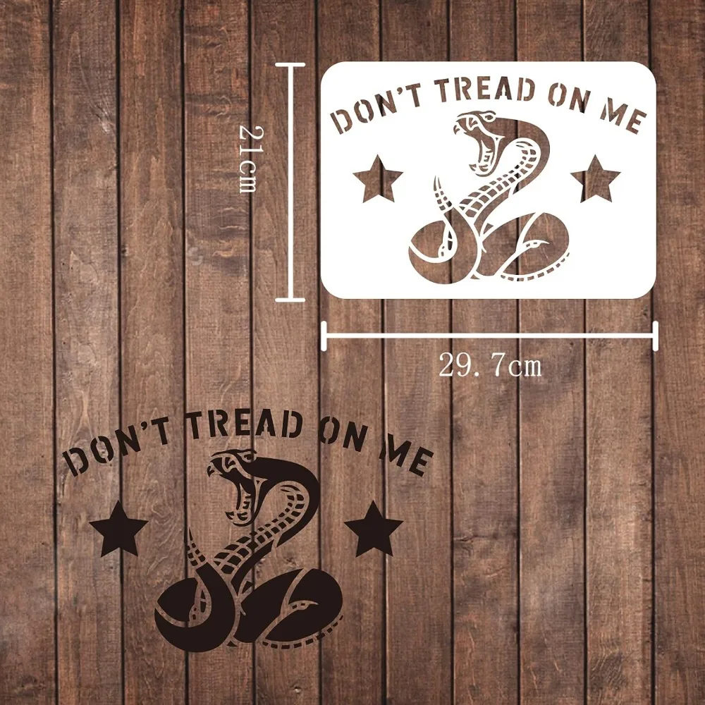 Plastic Military Stencil Template Don't Tread On Me (12