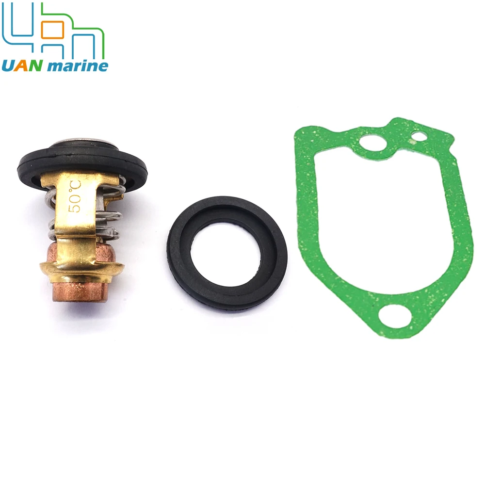 6E5-12411-10 688-12411 50℃ 122℉ Thermostat w/ Gasket 61A-12414-A0 for Yamaha Outboard 2 Stroke 25N 94 30D 40V 250A 225G 250B