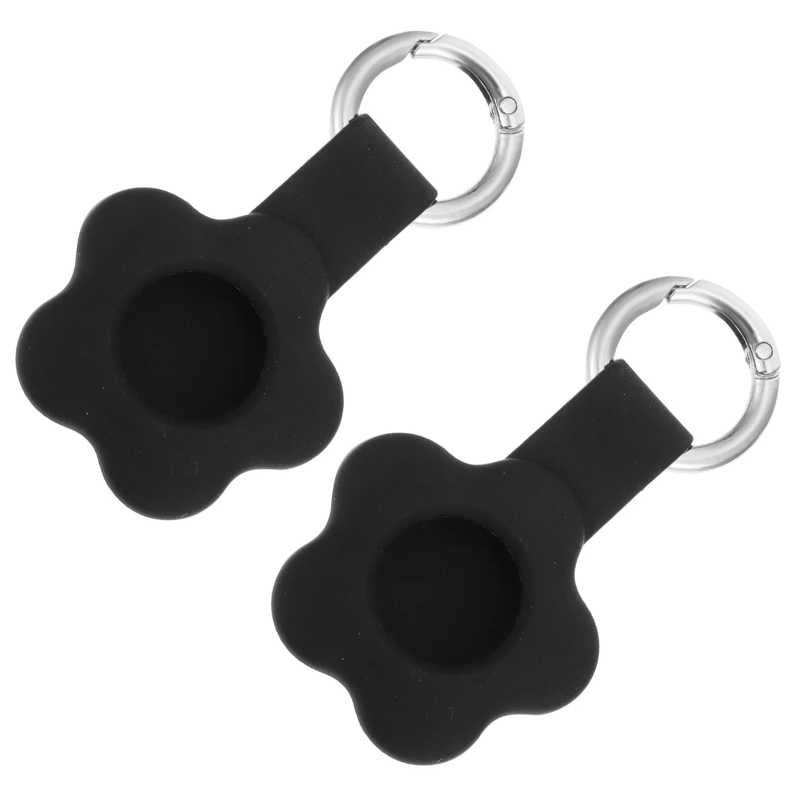 

2pcs Silicone Protective Case With Keychain Ring For Keys Bags Pets Backpacks Valuables Smart Accessory Cover Holder