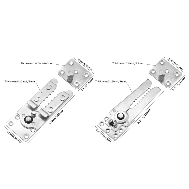 2PCS Conector sofá secional 135 mm/155 mm Sofá pesado Clips Connector