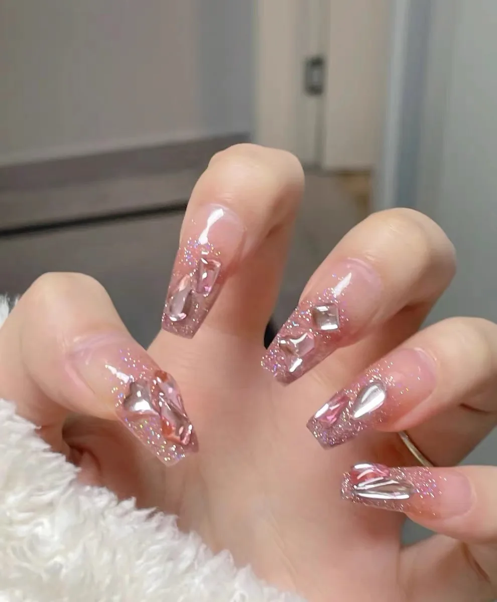 

Гель-лак MIANEL 12 мл с эффектом розового сияния и блесток, новинка 2026 года, отбеливающий, с мелким глиттером и эффектом дробленого алмаза, для розового маникюра