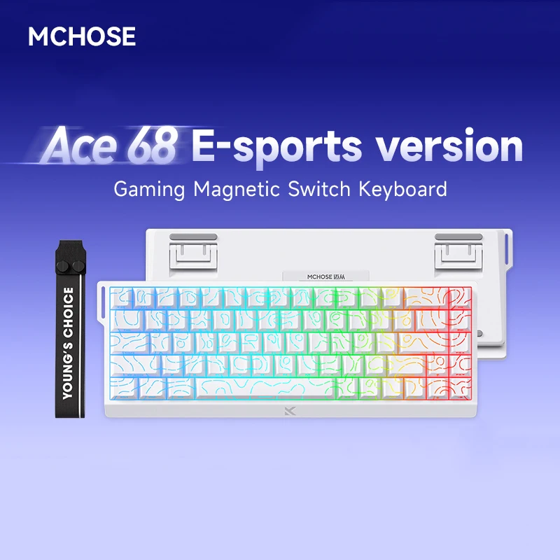 MCHOSE Ace68 RGB 8K Mechanical Keyboard ,Magnetic Switch,0.01mm RT Accuracy,128K Scan Rate,Customs Gaming Keyboards