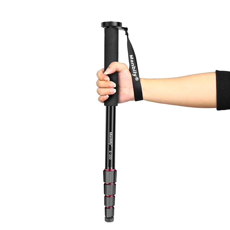 Manbily E222 Professional Camera Monopod Aluminum 165CM Walking Stick for Canon Nikon DSLR Gopro Lightweight Load 7kg