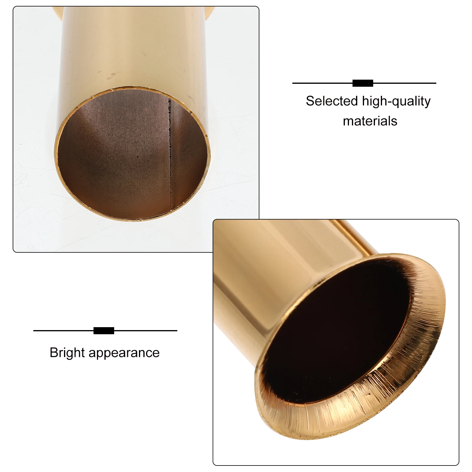 

12pcs Chandelier Flange Sleeve Covers Socket Lamps Holder Golden Thick Heat Resistant Reusable Lamp Base for European