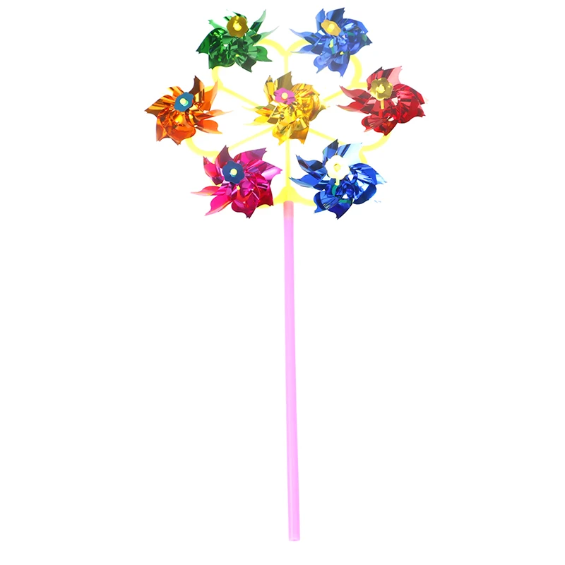 

（Summer6）Colorful DIY Sequins Windmill Wind Spinner Home Garden Yard Decoration Kids Toy