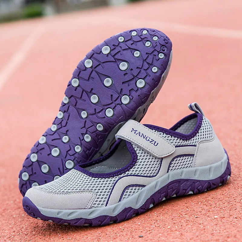 2023 buty dla matek kobieta buty spacerowe na niskim obcasie letnie damskie obuwie antypoślizgowe niskie tenisówki oddychająca siateczka wygodne