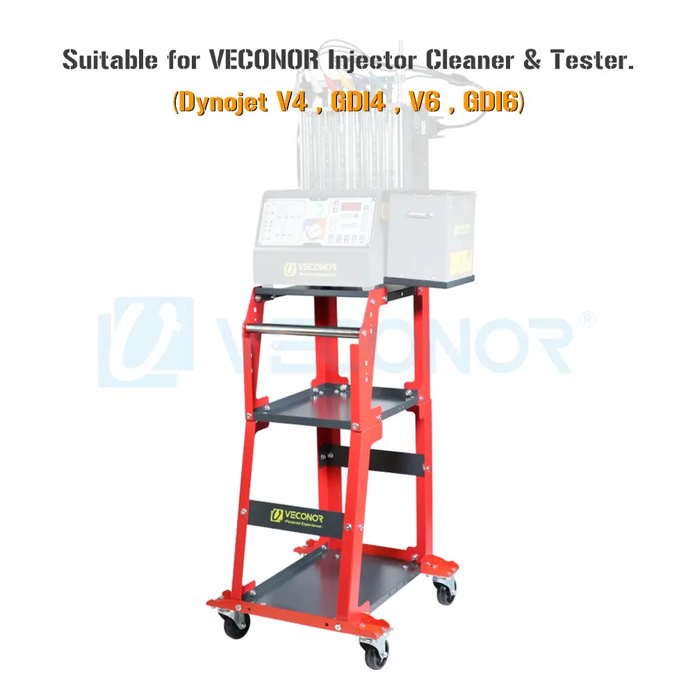 3x Tier Rolling Tool Cart 440 LBS Capacity Tiered Storage Tool Cabinet for Car Fuel Injector Cleaner & Tester Cleaning Machine