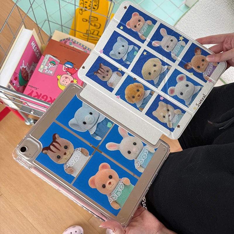 

Модный чехол Ins Cute ID Photo для iPad Pro 11 M2 M3 M4 M5 A16 2025 Air4 5 6 7 12.9/13/9.7/10.2/10.5/9.7 дюймов 5-го, 6-го, 7-го, 8-го, 9-го, 10-го, 11-го поколений