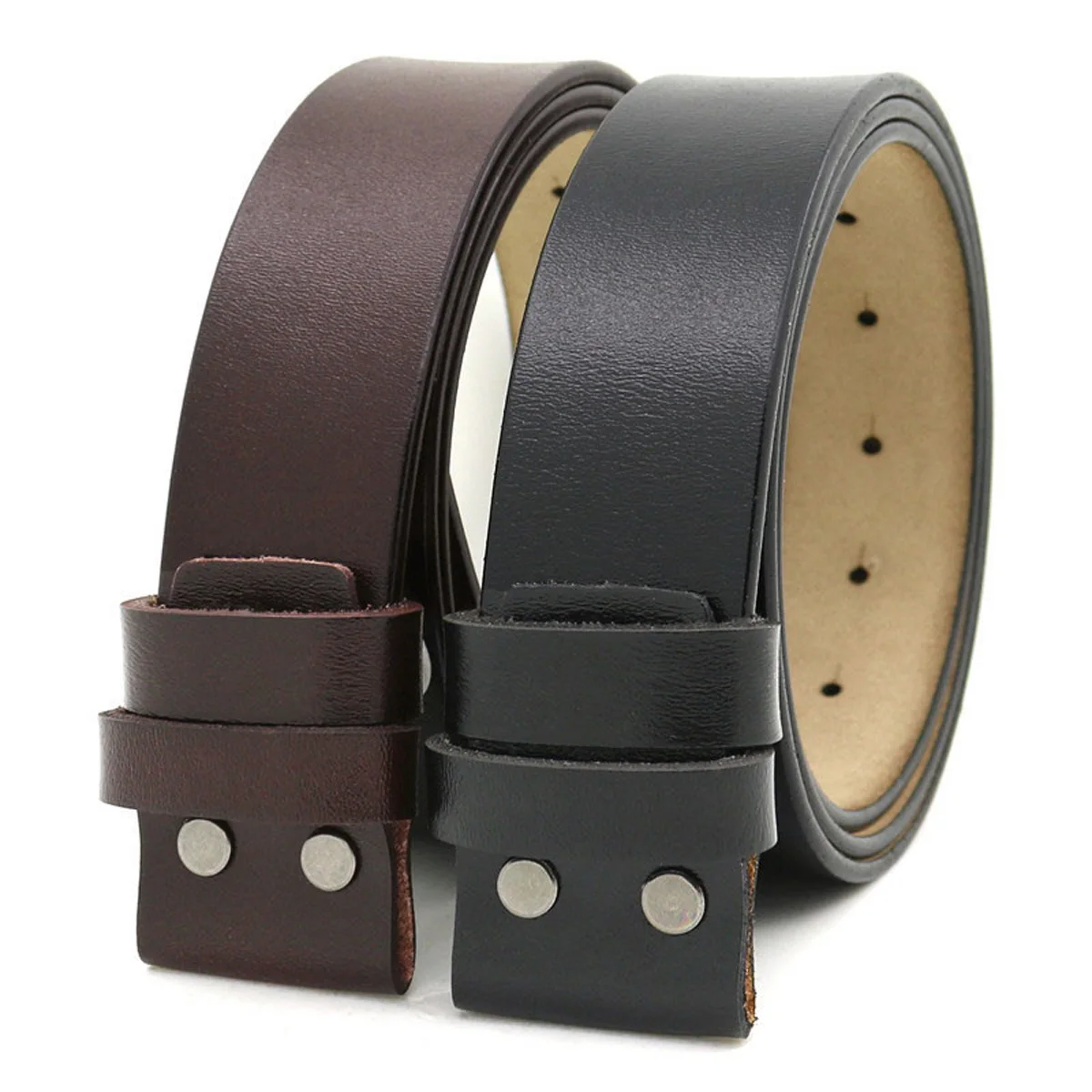 

Sue Che Retro Solid Men's Antique Cowhide Belt Classic Fashion Plate Buckle Strip Style 120cm