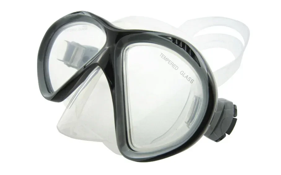 Liquid silicone diving goggles Tempered glass Double-sided goggles Swimming goggles Adult diving