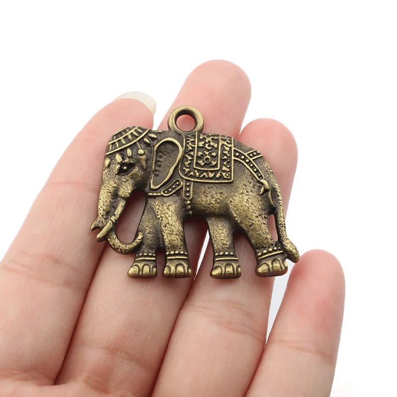 

5Pcs Zinc Alloy Antique Bronze Elephant Pendant Vintage Animal Charms for DIY Necklace Bracelet Jewelry Craft Making Accessories