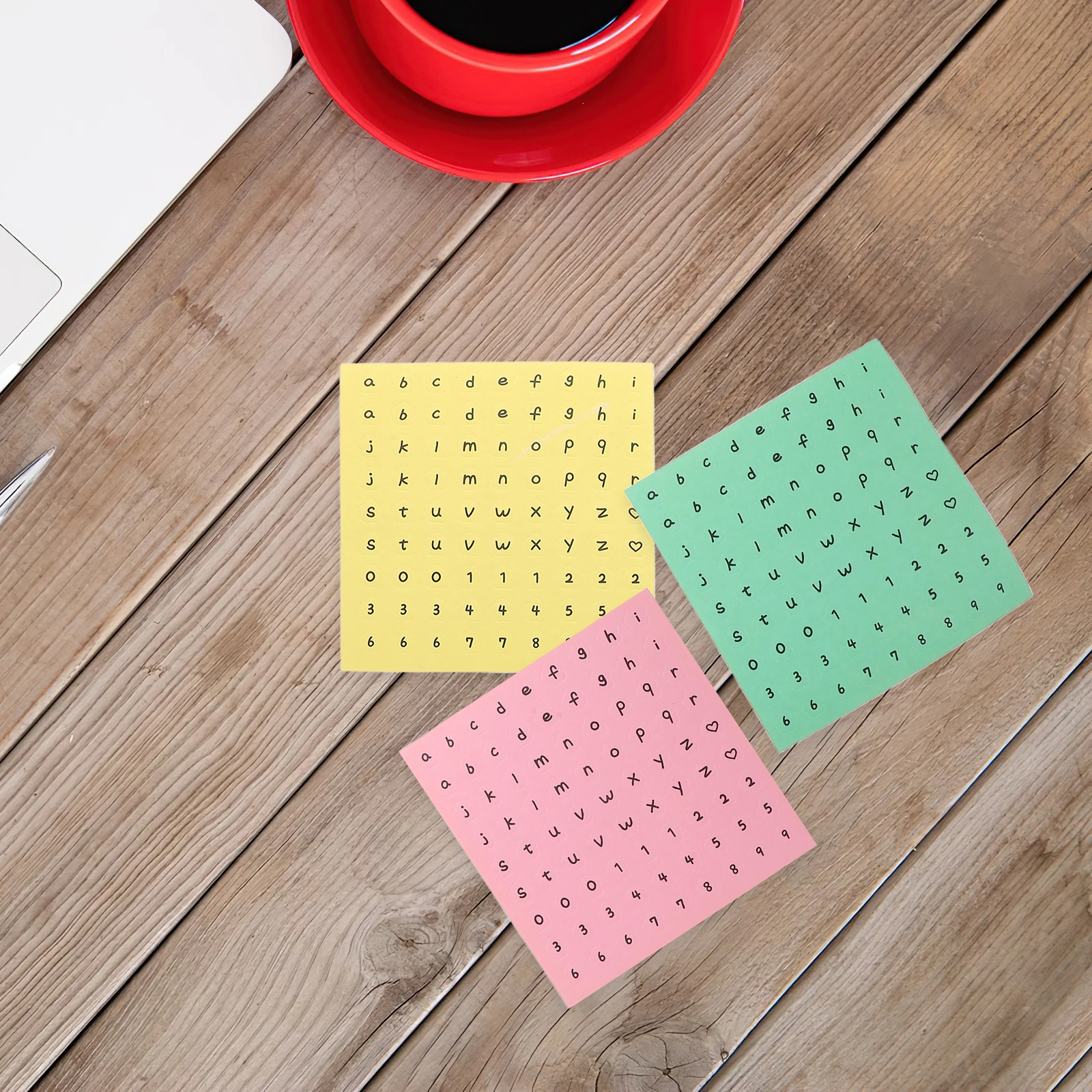 

6pcs 12 Sheets Handmade Craft Stickers Scrapbook Letters Adhesive Number Decals Alphabet Decorative Notebook Photocard Sticker