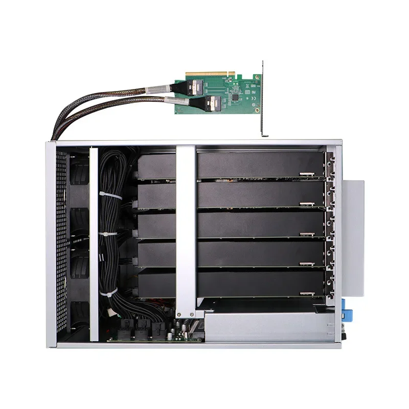 

5-Card CPU external computing power graphics card dock, suitable for AI high computing power scenarios deepseek, R2