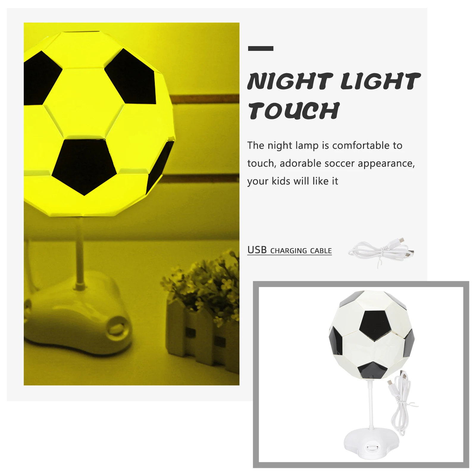

Soccer Table PVC Plug in Light Home Night Light Bedroom Beside Nursery Night Lights Kids Room LED Gift