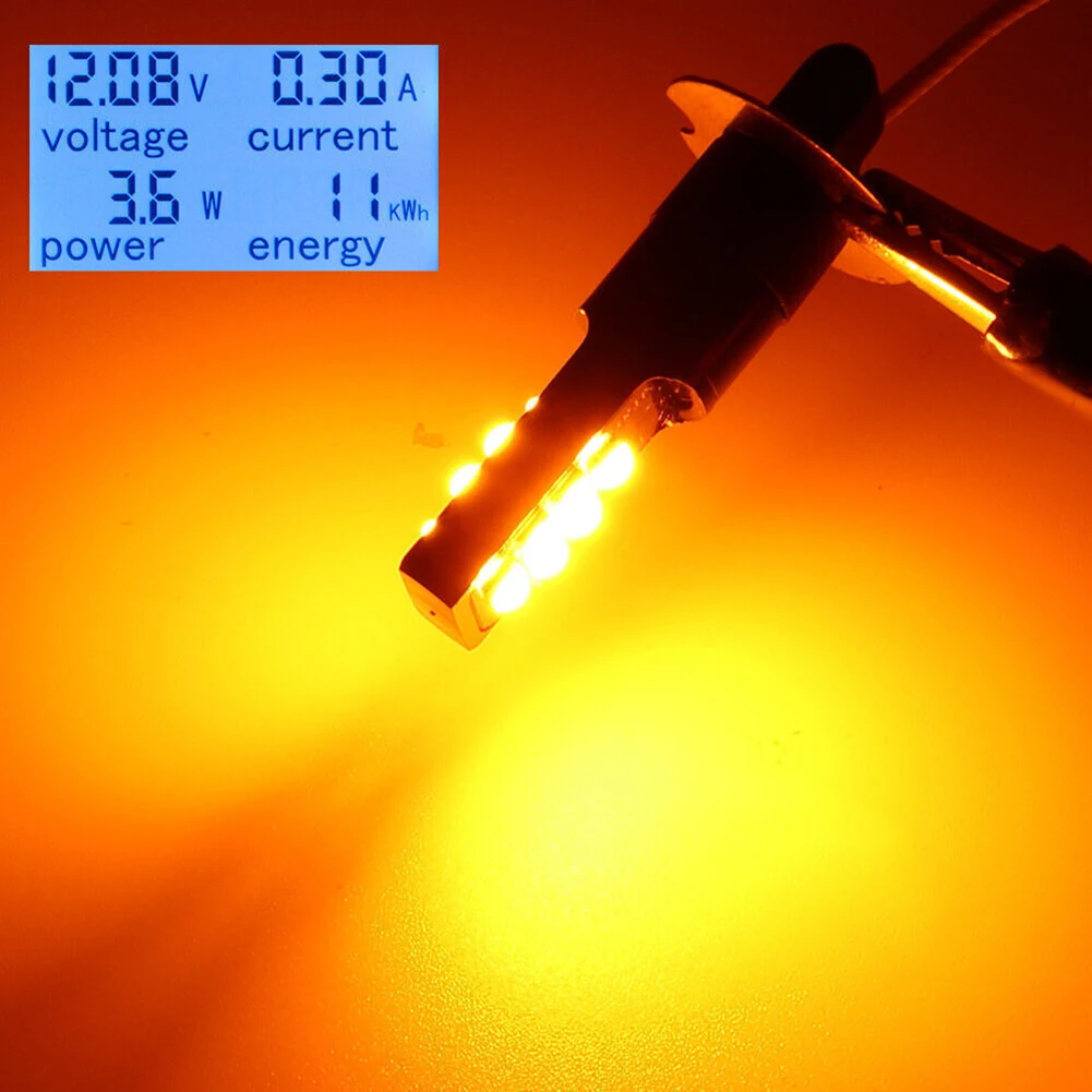 Parts & Accessories Led Fog Light Bulb ＞ 50 12 for smd 3030 Chips Amber DC/AC 12V Brand New High Temperature Resistance
