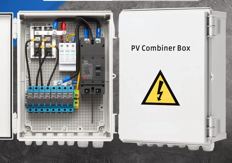 4-Way DC photovoltaic combiner with anti-reverse DC1000V buckle distribution box solar control box fuse surge