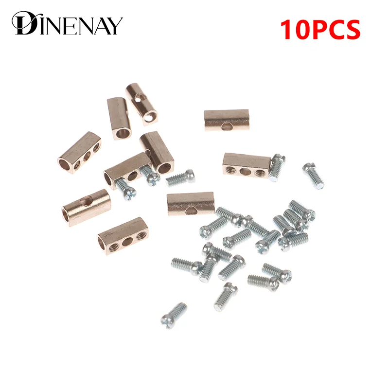 10pcs Wire Rope Double Hole Locking Device Diy Lighting Hanging Clip Adjustable Telescopic Buckle Nut & Bolt Sets