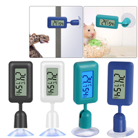 Reptile Thermometer Hygrometer with Suction Cup 360 Degree Rotation Digital Thermometer Humidity Gauge Meter Reptier Accessories