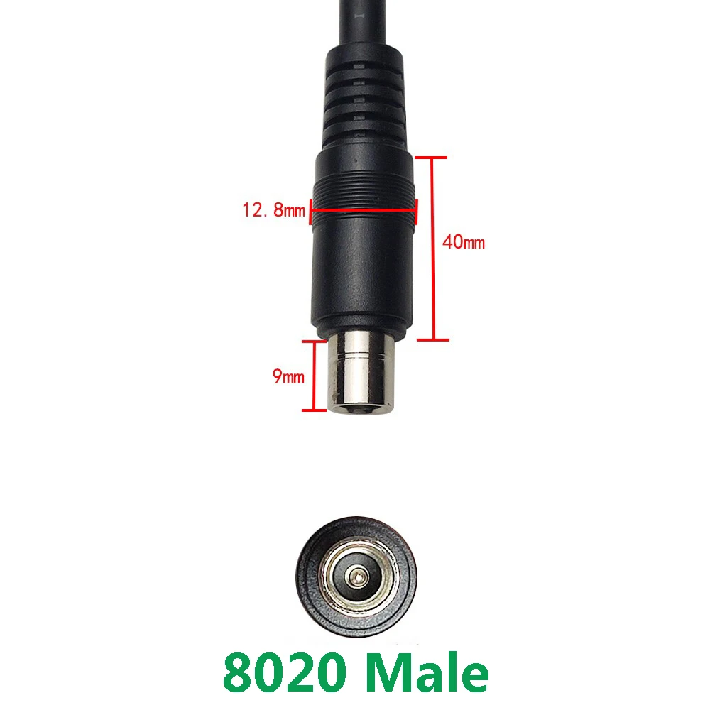 Solar Generator XT60 Male to DC 8020 8.0mm x 2.0mm Male Power Adapter Cable Connectors for Portable Power Station