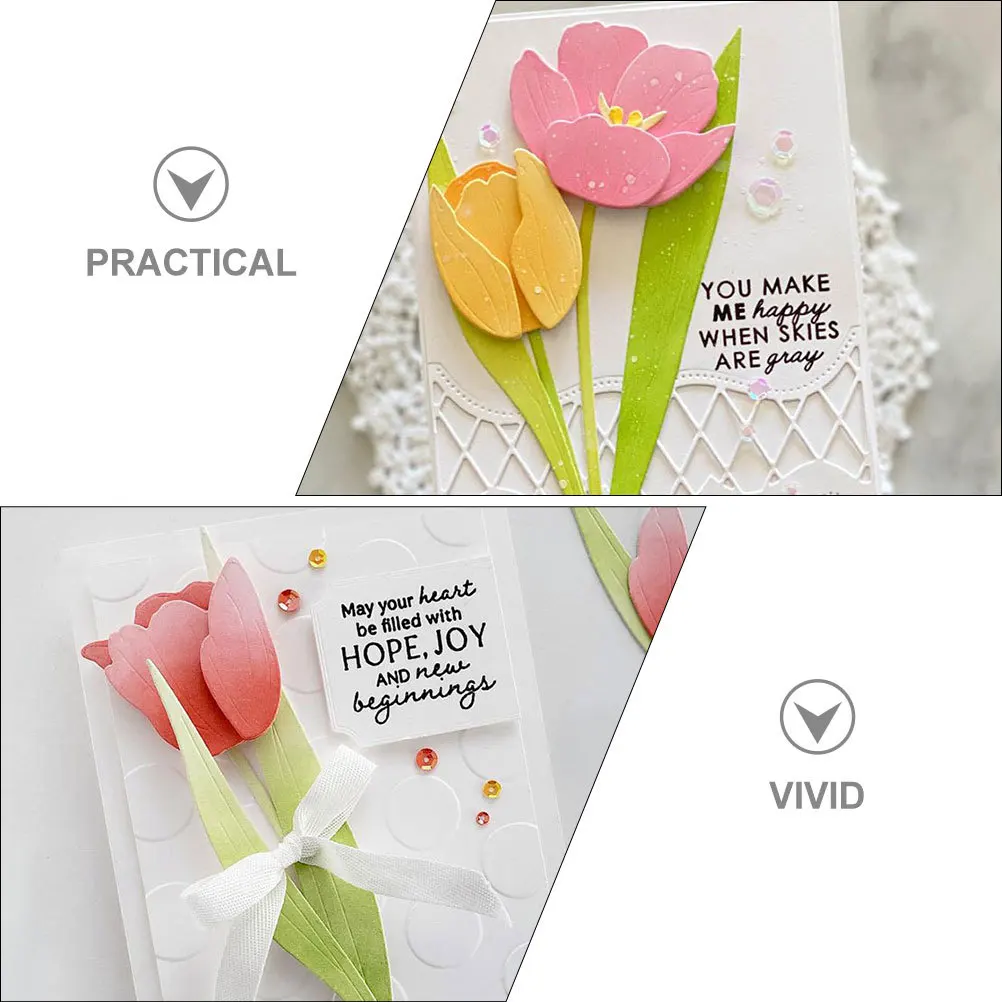 

Iron Cutting Die Tulip Pattern DIY Scrapbooking Photo Album Card Making Metal Die Cuts Scrapbooking Cutting Dies