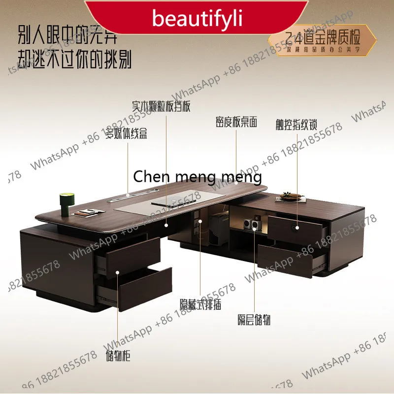 

A38 Light luxury high-end office modern simple manager supervisor desk high-end class desk furniture