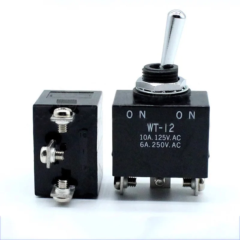 1PCS Original WT-12 toggle switch 3-pin 2-speed rocker arm swing power switch 6A250V 10A125V