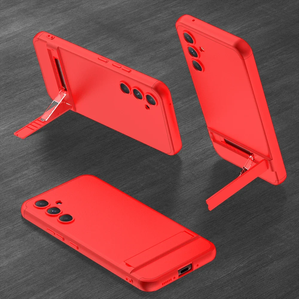 3 in 1 Armor Shockproof  Stand Case For Samsung Galaxy A54 5G Case Plastic Matte Holder Phone Cover For Samsung A54 5G Cases