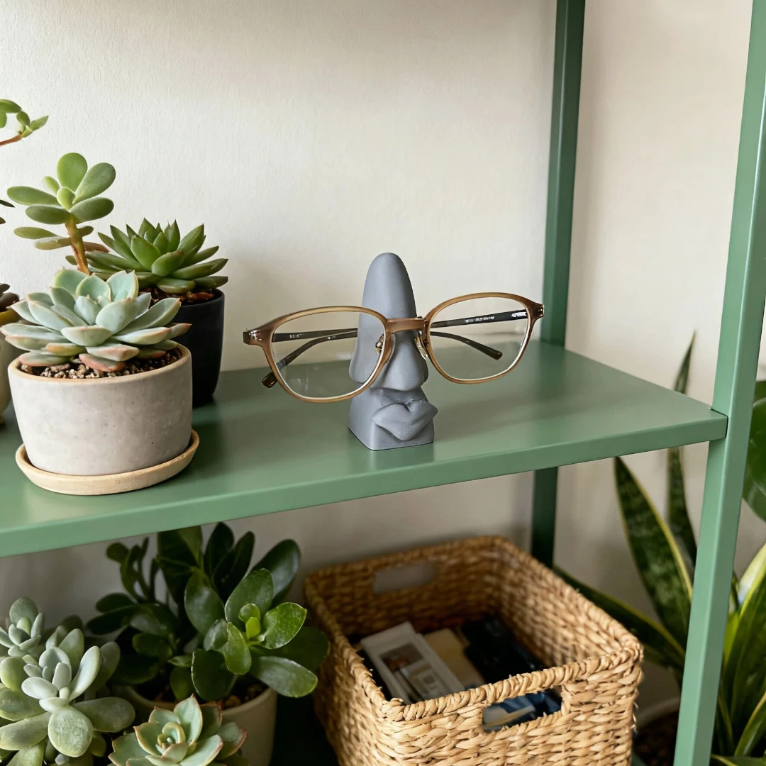 ثلاثية الأبعاد المطبوعة الفن الحلي شخصية الأنف والشفاه شكل سطح المكتب الديكور نظارات حامل ديكور المنزل الإبداعي