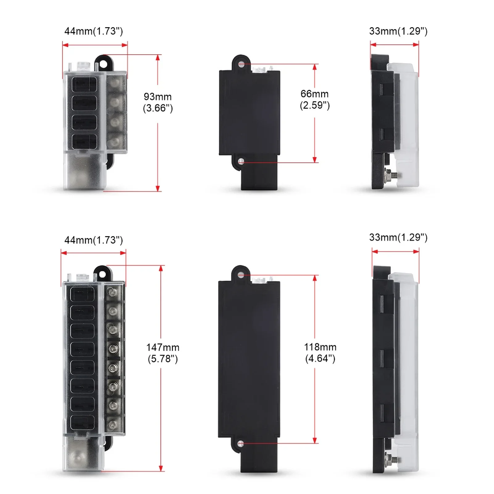 Car Fuse Accessory 4/8 Way Car Truck Circuit Fuse Box 12V 24V Circuit Breaker Blade Fuses Circuit Standard ATO